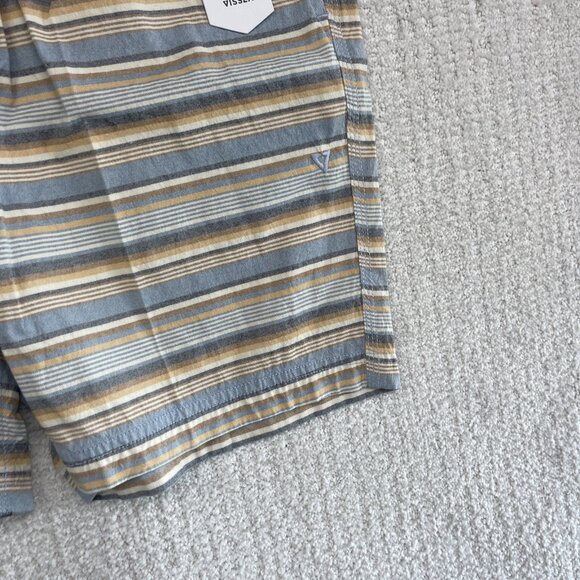 NWT Vissla Board Shorts Men XXL Mixer 17.5 Striped Blue Elastic Waist Beach Surf - Picture 5 of 12